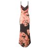 Printed slim fit backless camisole dress for women